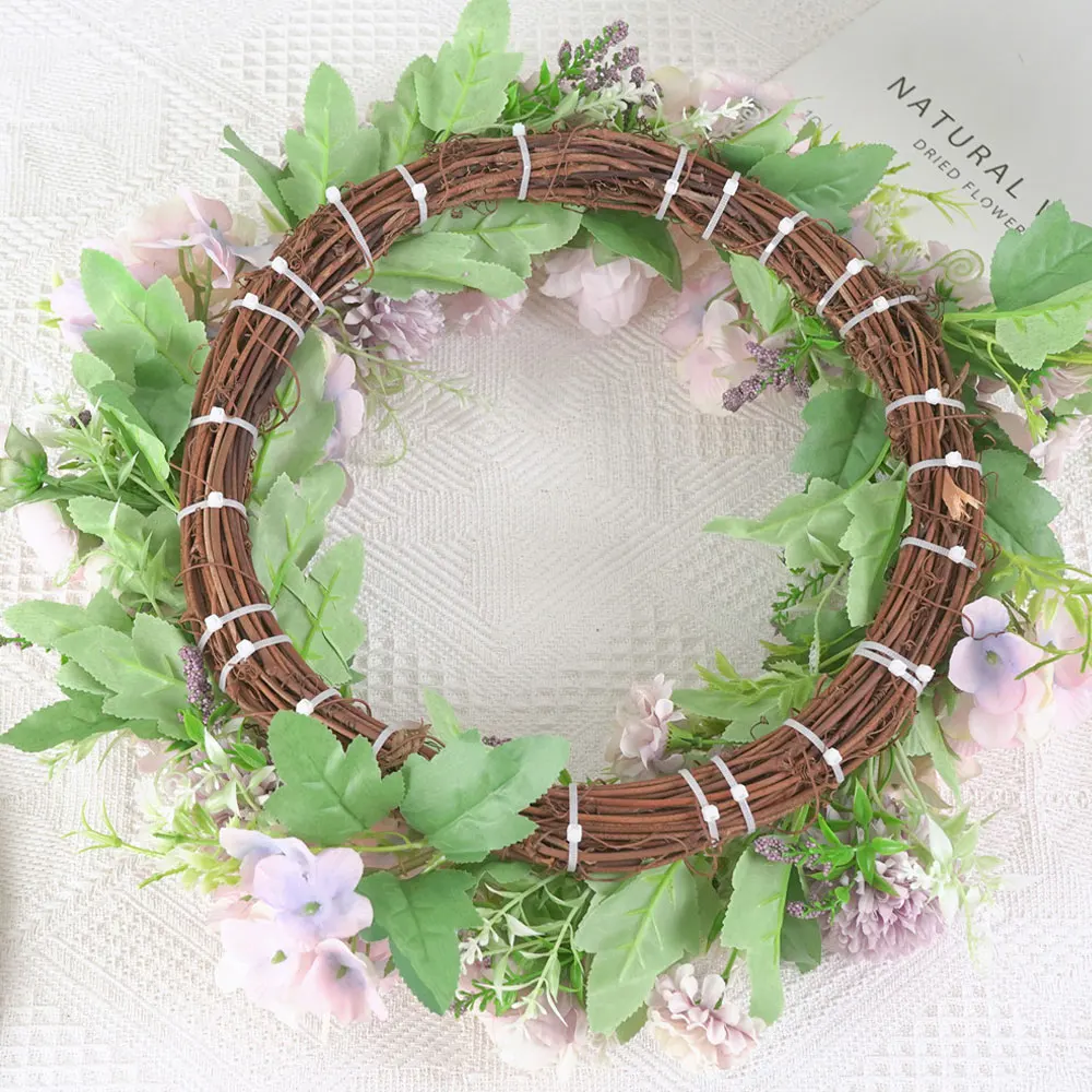 Цветочный венок с пионами Осенний на входную дверь Свадебный настенный