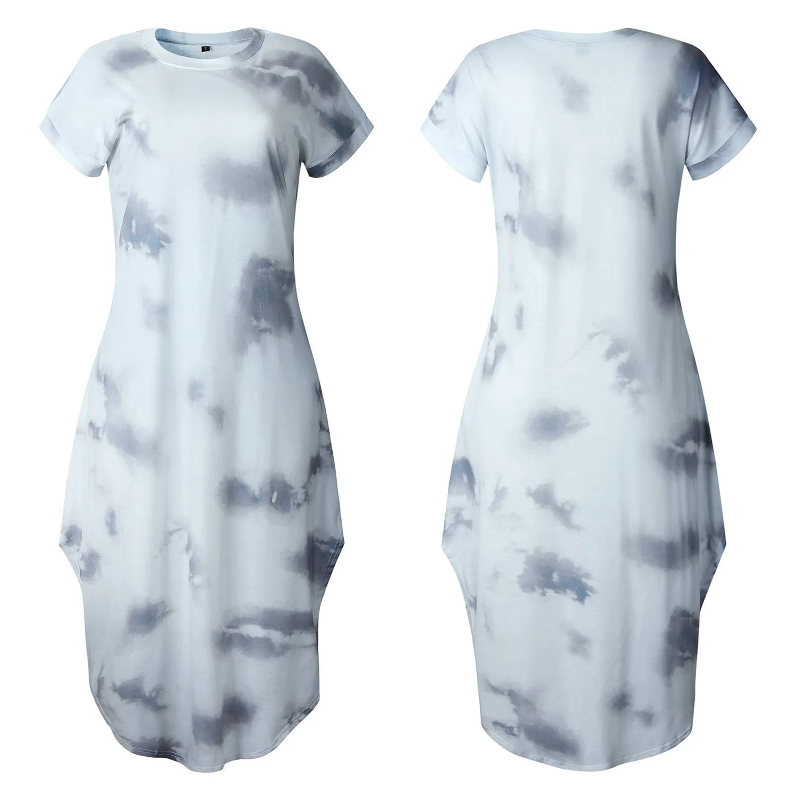 Платье Макси женское с принтом повседневное свободное пляжное праздничное