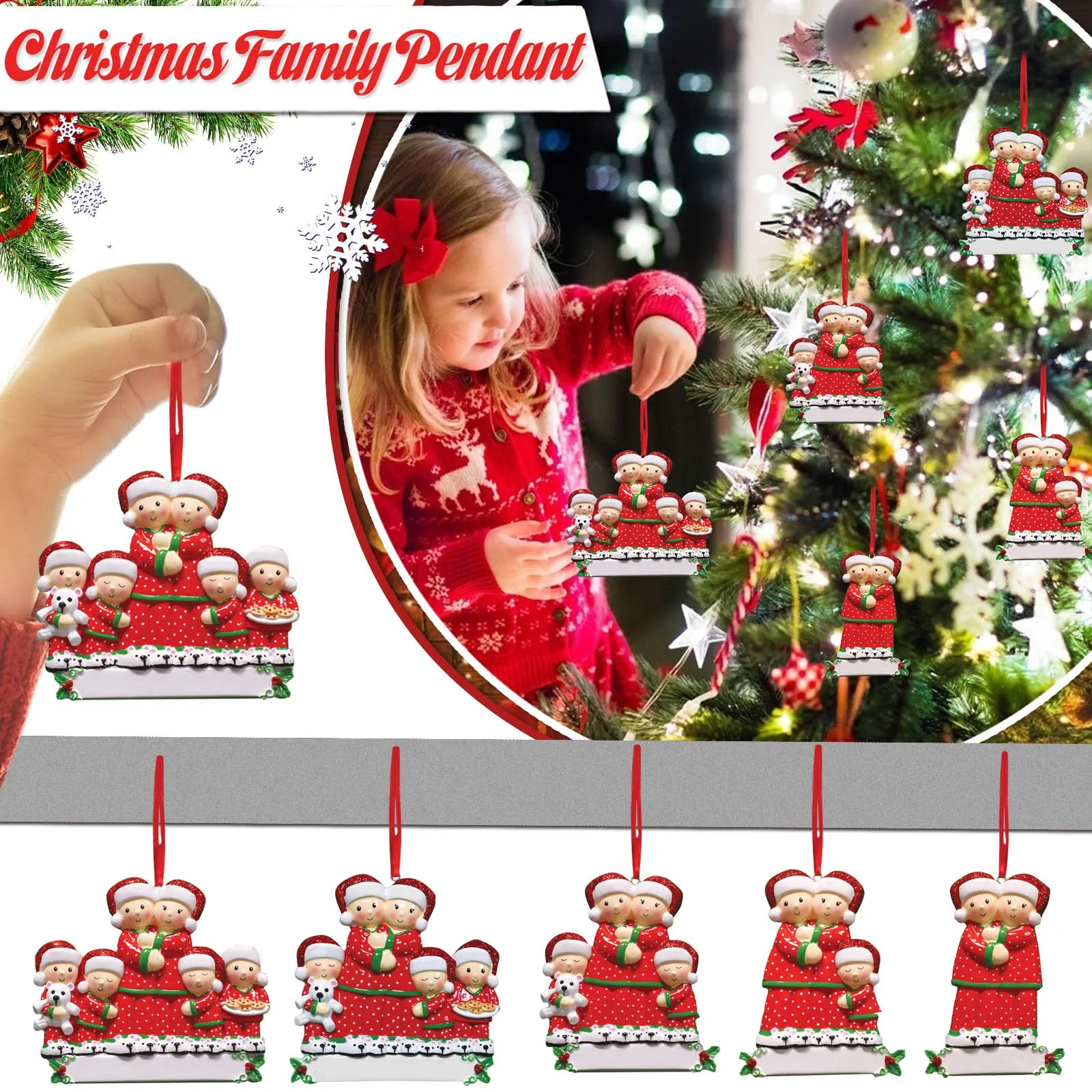 

Personalized Family Christmas Ornament Xmas Tree Bauble Decoration OrnamentFamily Holiday Decorations Christmas Gifts