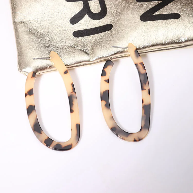 2020 новые богемные акриловые серьги ацетатные длинные белая фарфоровая гладкая