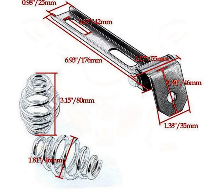 Motorcycle Solo Seat Mount Kit seat 3&quot Springs Clip Bracket Mounting For Harley Bobber Chopper Custom Cafe Racer saddle | Автомобили и