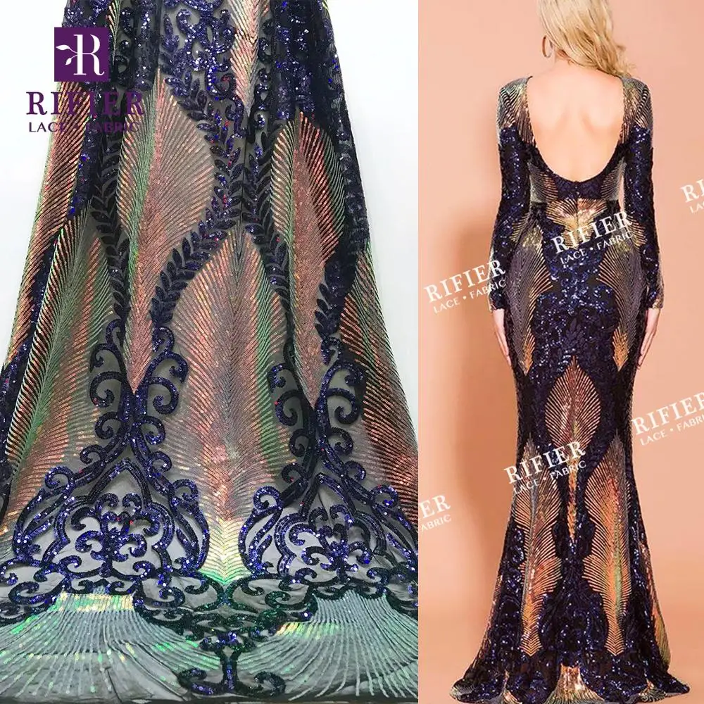 

Elastic Seuqins Lace Fabrics 2019 High Quality African Nigerian Women Wedding Gowns Dresses Laces Material Sequined Mesh Laces