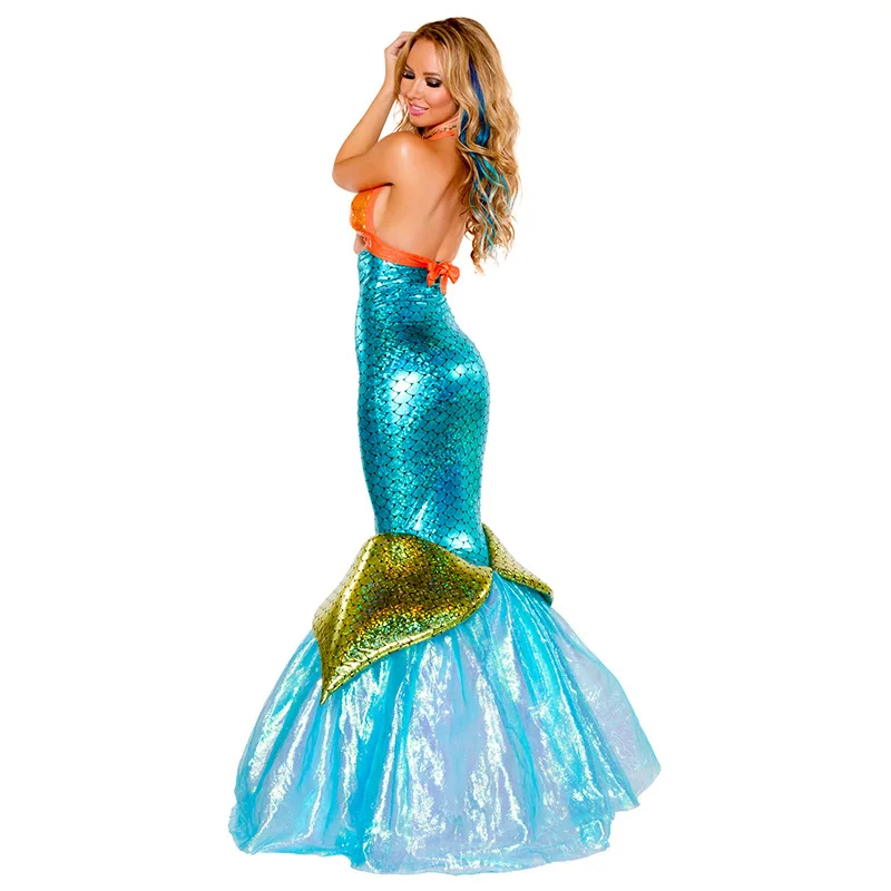 Женские платья Костюм Русалки на Хэллоуин Привлекательное платье для взрослых с