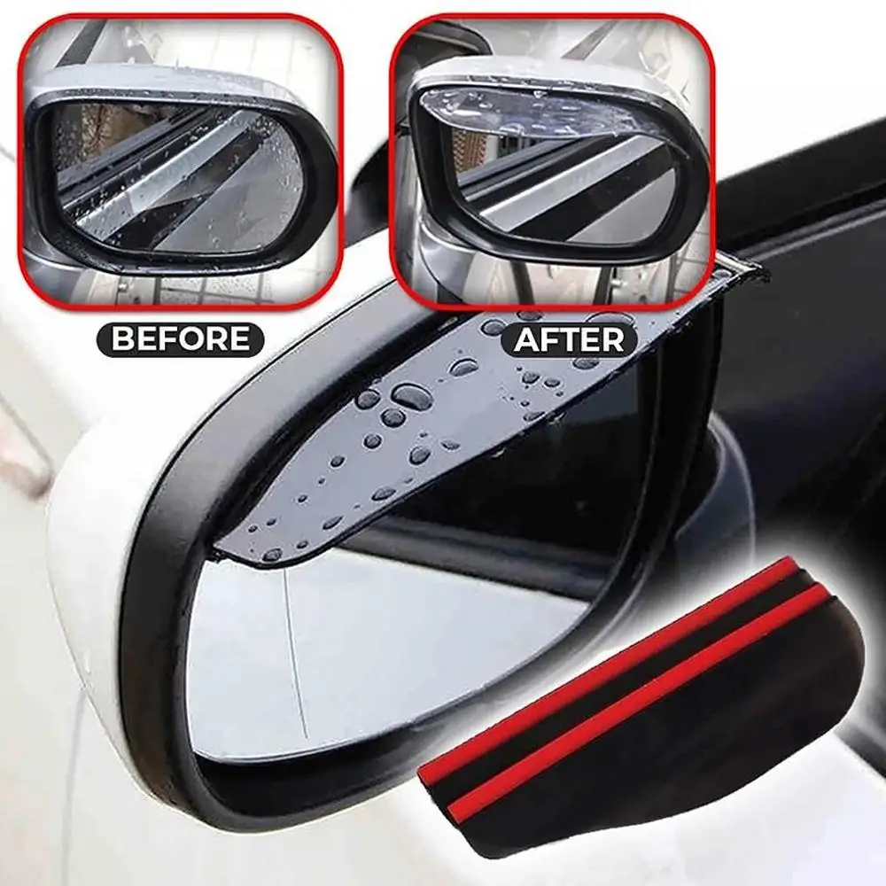 

Universal Transparent Car Rear View Side Door Mirror Rain Board Sun Visors Shade Shield Flexible Protector
