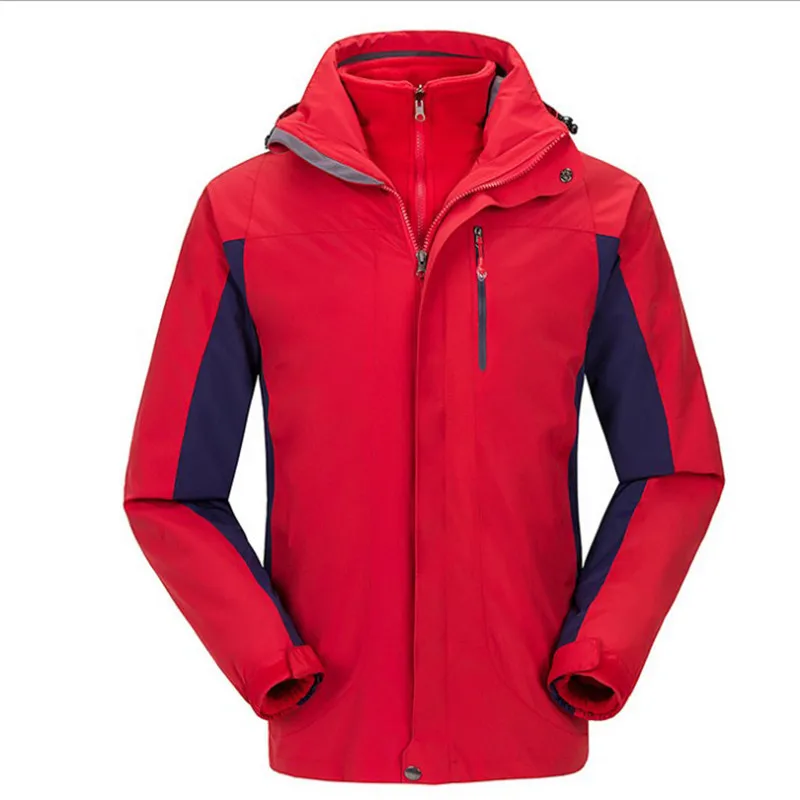 

Men Warm Jacket Removable Inner Fleece Waterproof Windproof Autumn Winter Hiking Softshell Sports Coat Women Plus Size 3XL