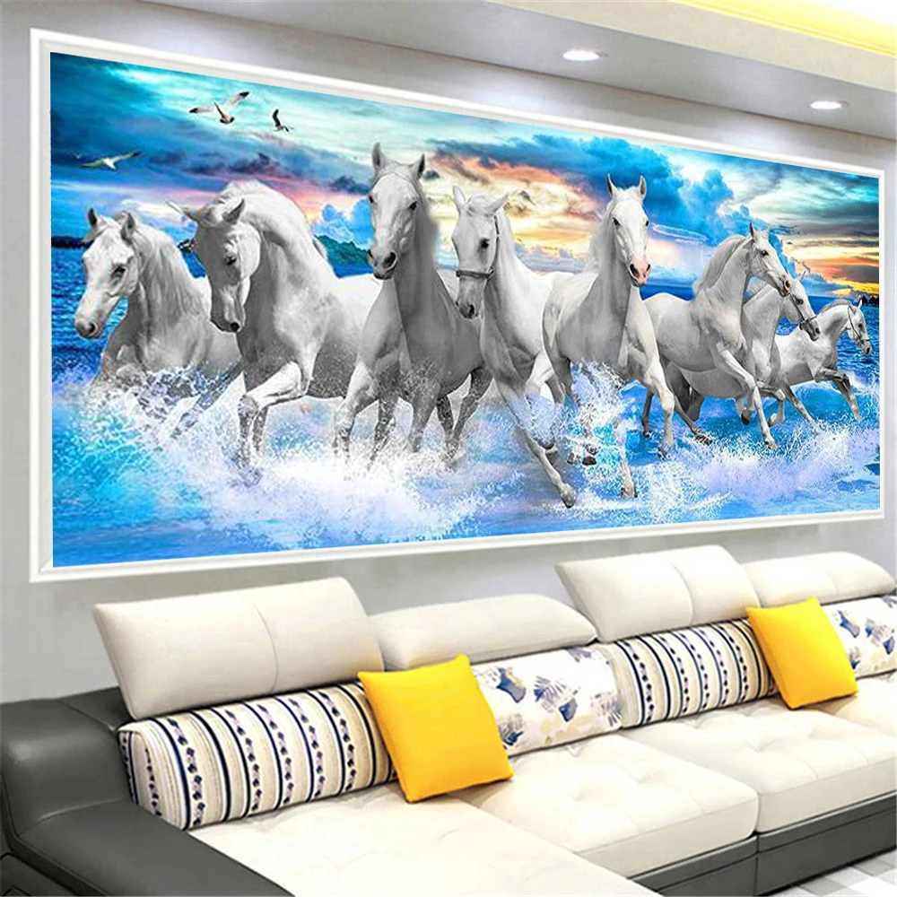 RAILONCH 5D DIY бриллиантовые вышитые лошади животные Алмазная вышивка крестиком на