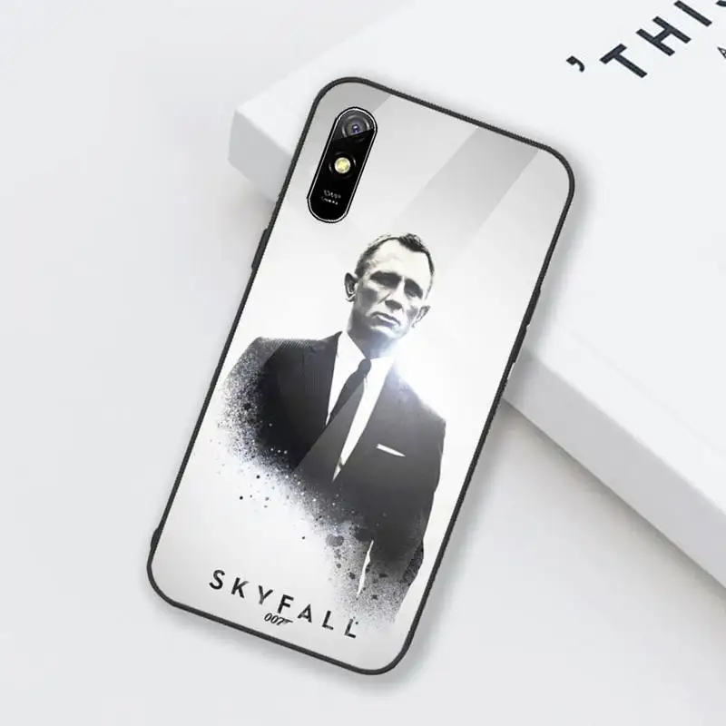 

James bond 007 movie Phone Case Tempered glass For xiaomi Redmi 4X 5 6 6A 8 8SE MIX 2 2S Note 3 4 5 6 7 PLUS PRO