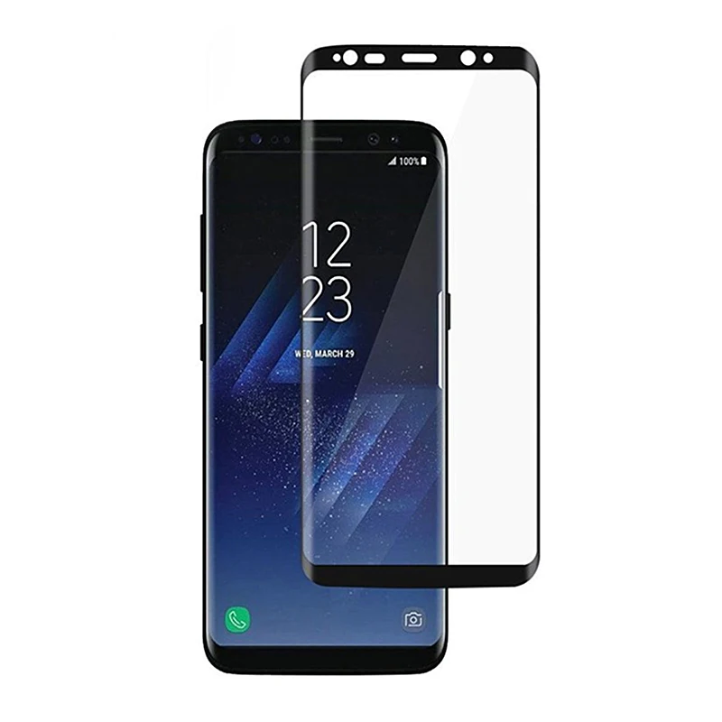 3D полное клейкое закаленное стекло S9 для SAMSUNG Защитная пленка экрана с полным