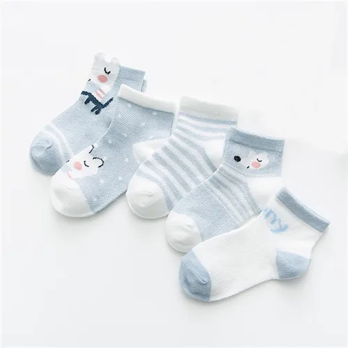 As the show Quaslover 5 пар/компл. Носки для новорожденных детей, для маленьких мальчиков и девочек, хлопковые носки для малышей Дышащие носки, одежда для малышей Аксессуары для носков - Цвет: As the show