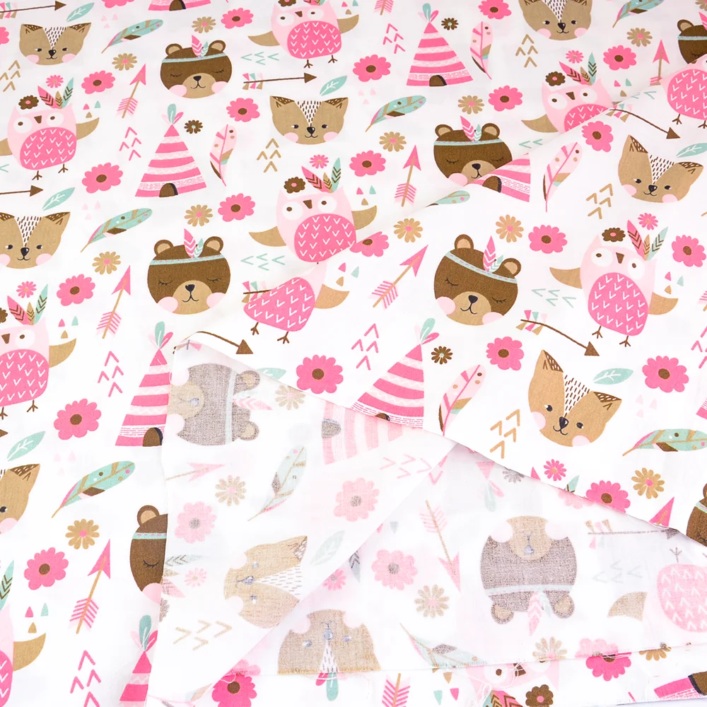 Teramila 100% хлопчатобумажная ткань измерительная симпатичная мультяшная