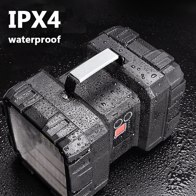 Дешево Супер яркий XHP100 светодиодный Usb Перезаряжаемые двойной головкой поиск светильник ручной вспышки светильник работы Точечный светильник ...