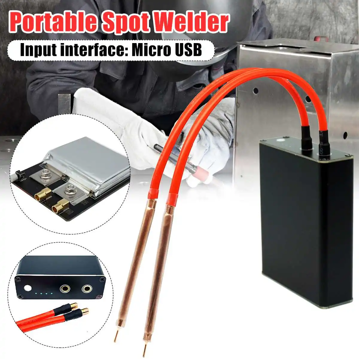 

Handheld DIY Spot Welder Portable Mini Spot Welding Machine With Quick Release Pen Nickel Plate 18650 Battery Spot Welders