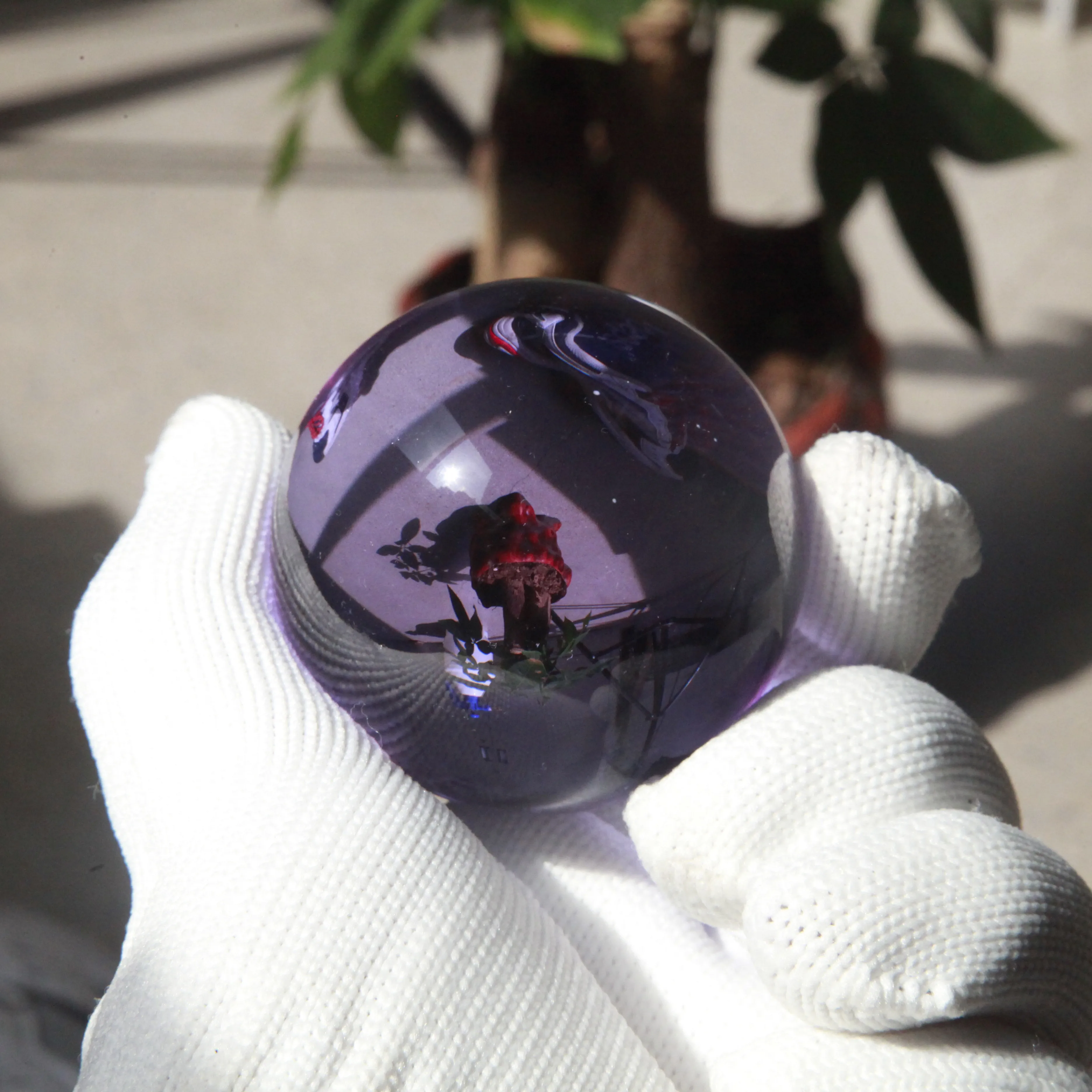 

Crystal Balls 40mm-100mm Clear Purple Glass Ball Photography Glass Feng Shui Sphere Ball Stand Home Decor Ornaments