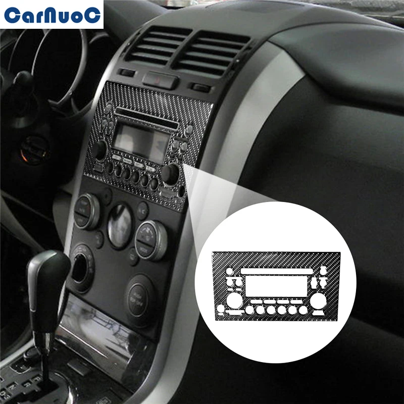

For Suzuki Grand Vitara 2010-2013 Manual Gear Car Center Console CD Panel Trim Decal Cover Carbon Fiber Sticker Accessories
