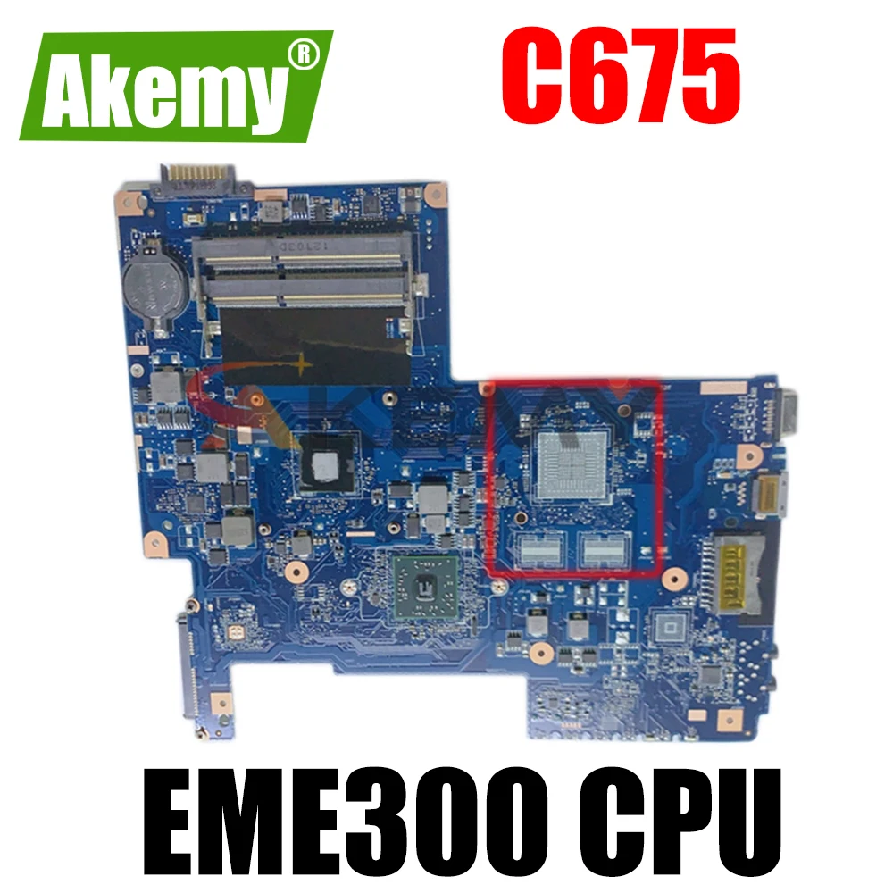 

Материнская плата AKEMY для ноутбука Toshiba Satellite C675 EME300, встроенный процессор DDR3 PN H000036160 PN 08N1-0NG0J00