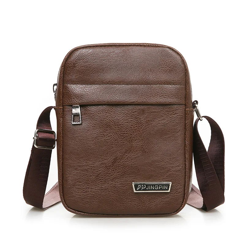 Men's Small PU Leather Bags Waterproof Purses Male Cross Bod