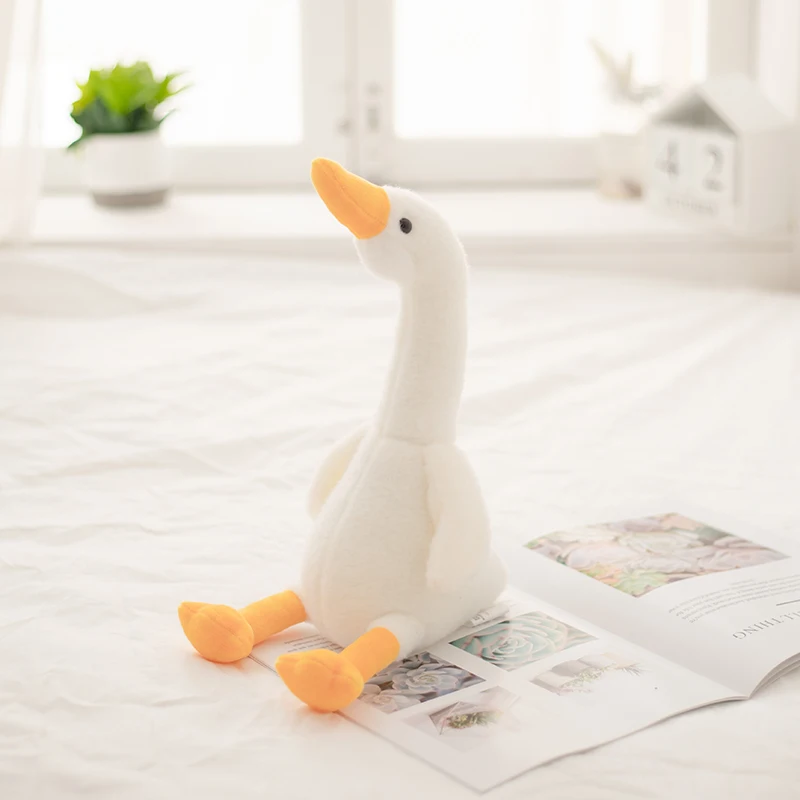 32-100cm Big Plush White Duck Toy Giant SIze Pink Sky Long Neck Goose Lifelike Animal Doll toys for Kids Birthday Gift |
