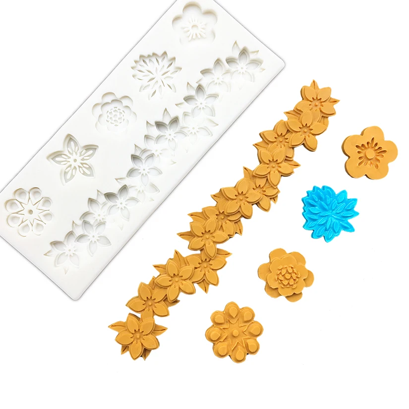 

Flower Lace Silicone Mold Sugarcraft Chocolate Cupcake Baking Mold Fondant Cake Decorating Tools