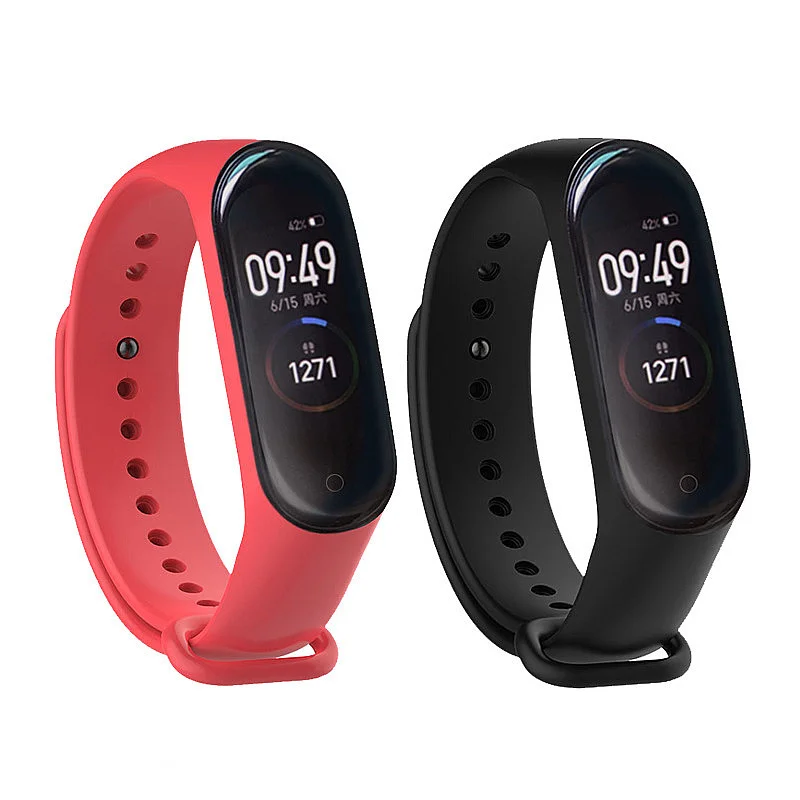 Ремешок для часов Xiaomi Mi Band 6 5 4 3 силиконовый браслет band5 band6 аксессуары умных -