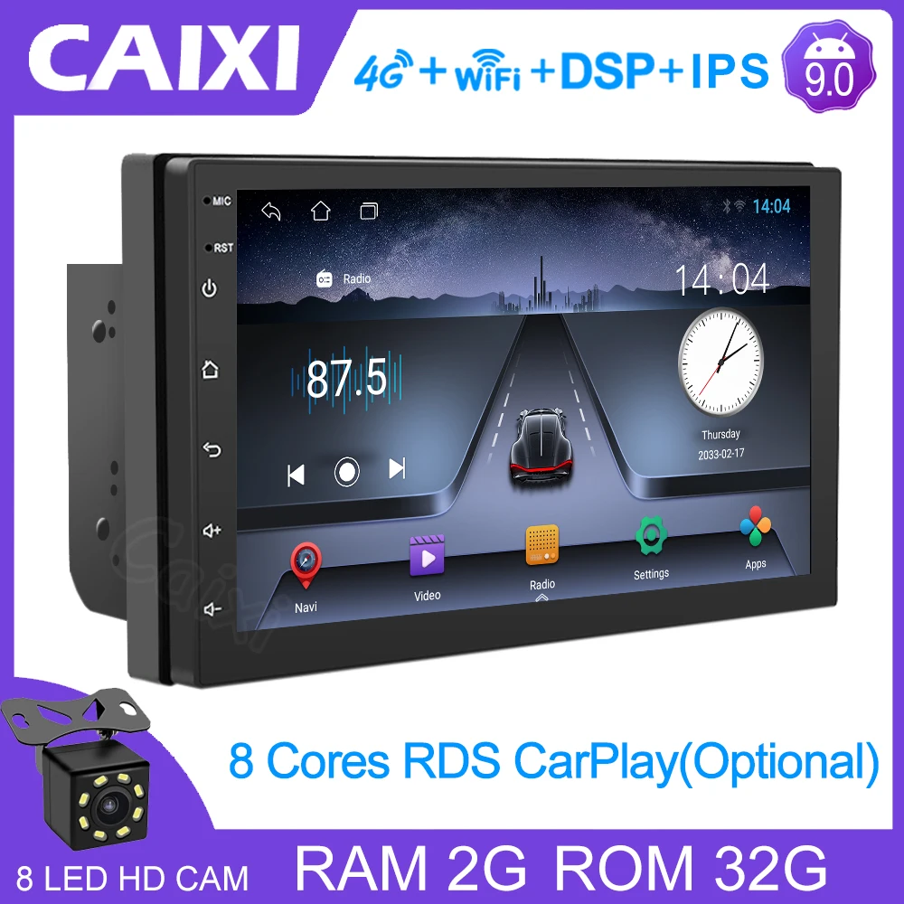 

Android 10.0 2GB RAM 2 Din Car radio Multimedia GPS Player Universal For Toyota Volkswagen Nissan Hyundai Kia toyota LADA Ford