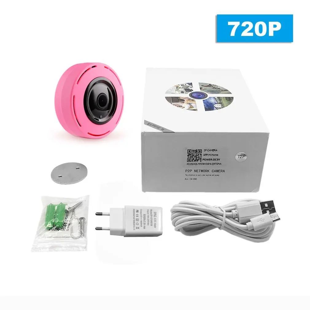 Мини панорамная камера LESHP HD умная Беспроводная сетевая для наблюдения за