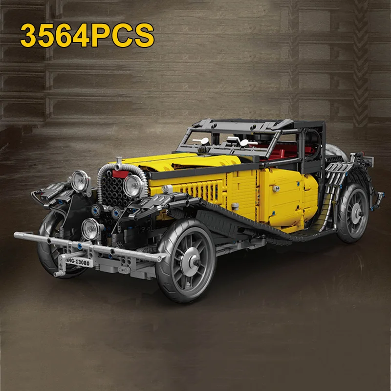 

Высокотехнологичный супергоночный автомобиль Mould King 13080, классические винтажные автомобили на радиоуправлении, Модульные строительные бло...
