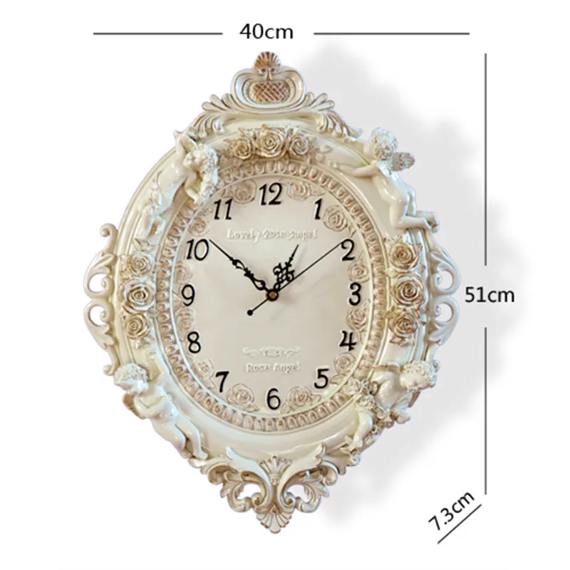 Часы Wanduhr часы Da Parete Grande потертый шик домашний декор европейский стиль хромовые