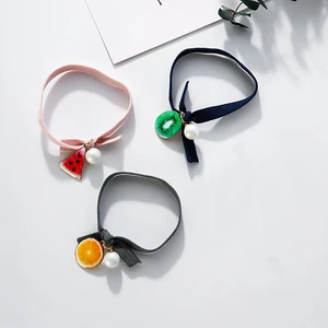 Резинки для волос ярких цветов, милые повязки на голову с фруктами, головной убор с мультяшным арбузом, модная эластичная резинка, аксессуары для волос для девочек