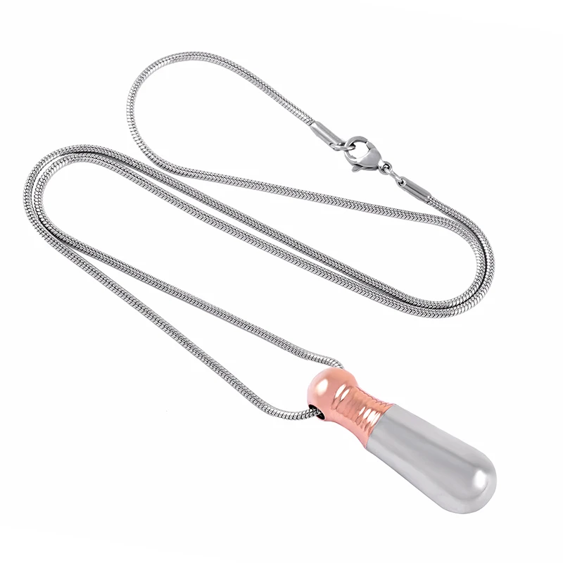 

IJD19472 Stainless Steel Perfume Bottle Essential Oil Cremation souvenir Jewelry in memorial Pendant Necklaces jewelry