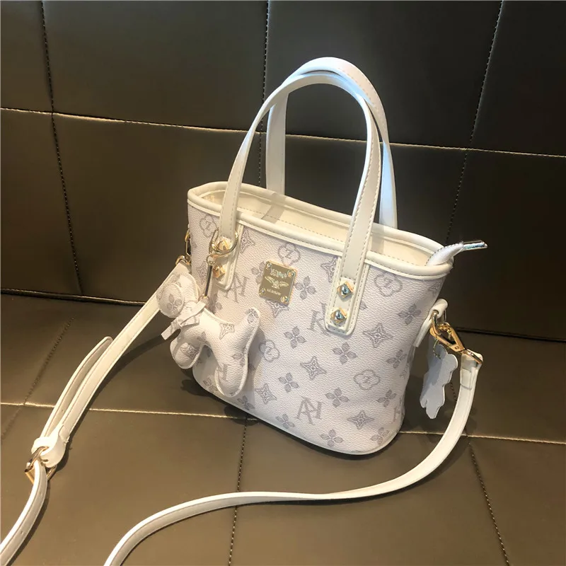 

Printed Pattern Crossbody Bag for Women 2021 New Fashion Genuine Leather Handbags Ladies Single Shoulder Messenger Bucket Bag gg