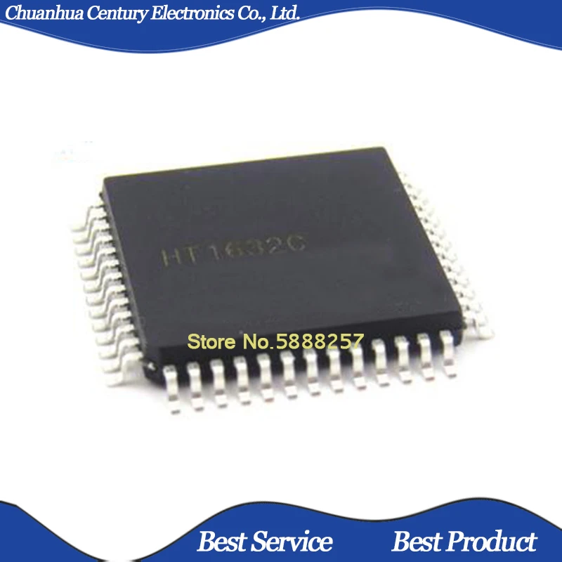

10 Pcs/Lot HT1632C LQFP52 Original and New In Stock