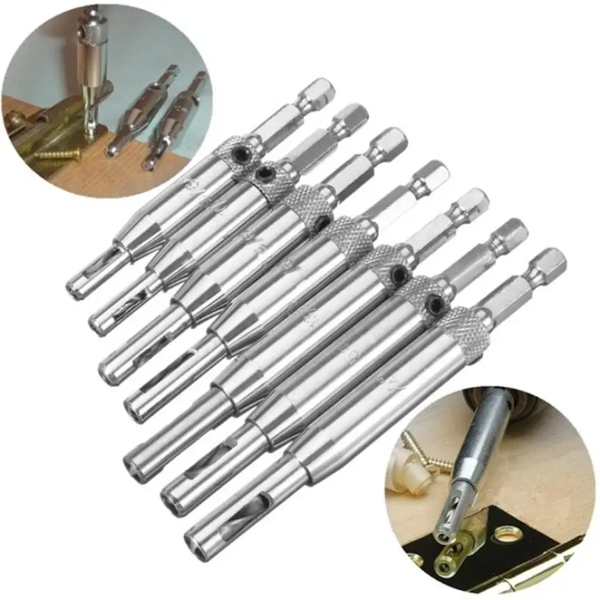

Door and window hinge hinge hole opener Woodworking hole punch Hexagon drill bit locator Metal set hardware tools