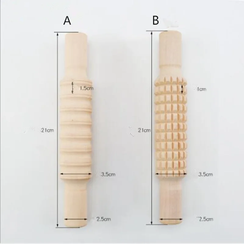 Печатный грязевой ролик глиняный инструменты для керамики деревянная Скалка