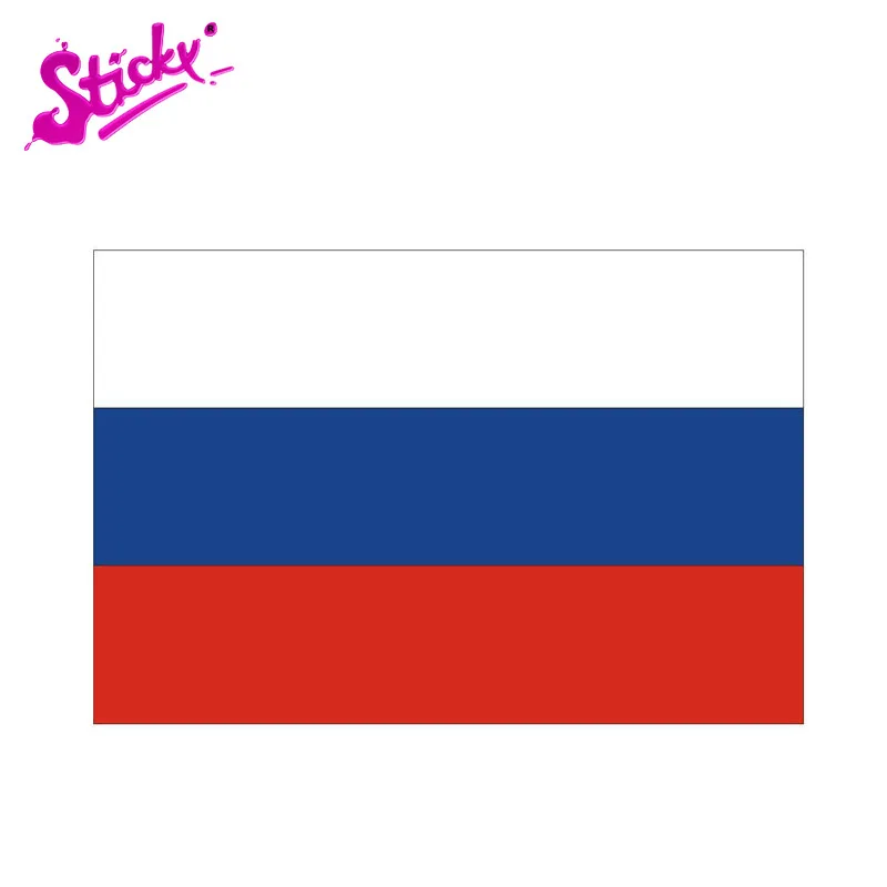 

STICKY Personality Body Car Sticker Moto Russia Flag Waterproof Sunscreen Motorcycle Off-road Laptop Trunk Guitar Vinyl Sticker