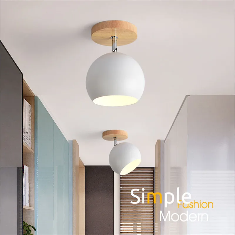 Железные проходные потолочные светильники минималистичный скандинавский