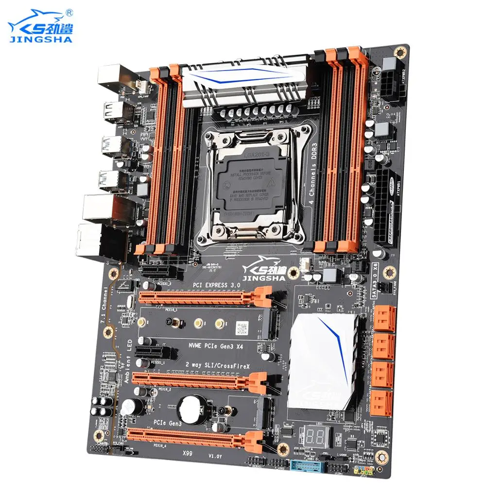 

Jingsha X99 motherboard set kit with Xeon E5 2678 V3 LGA 2011-3 CPU 8* 8GB=64G 1600MHz DDR3 ECC REG memory RAM MATX NVME M.2 SSD