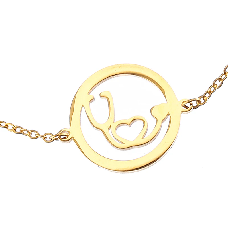 Модный браслет с медицинским стетоскопом ювелирные изделия из нержавеющей стали