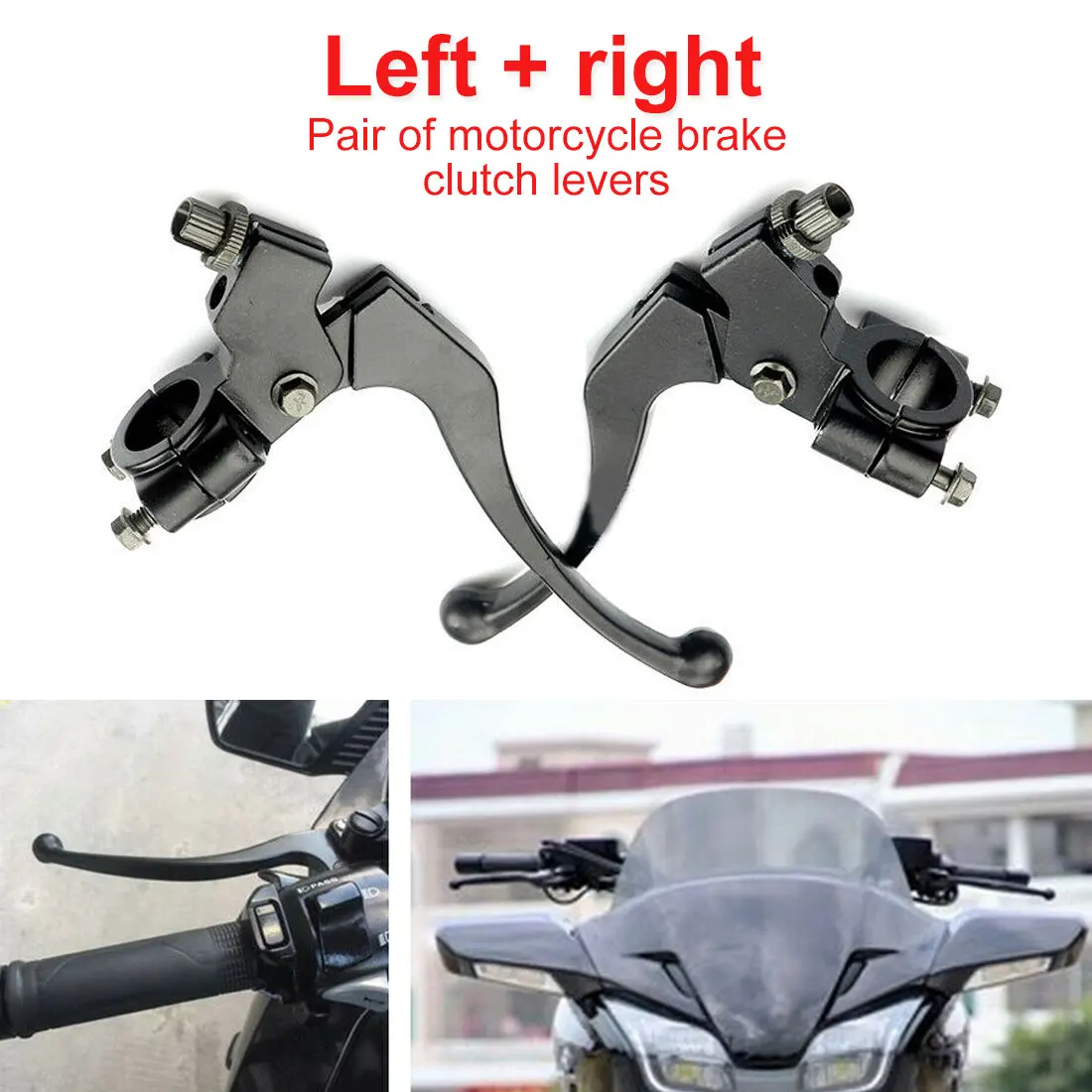 

1 pair of Motorcycle brake lever Brake Clutch Lever Black Clutch Brake Handle Bike Motorcycle