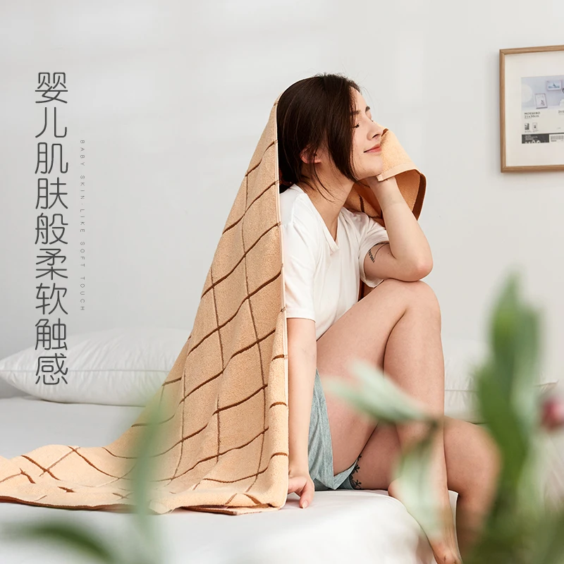 Хлопковое пляжное солнцезащитное банное полотенце с надписью 70x140 см | Дом и сад