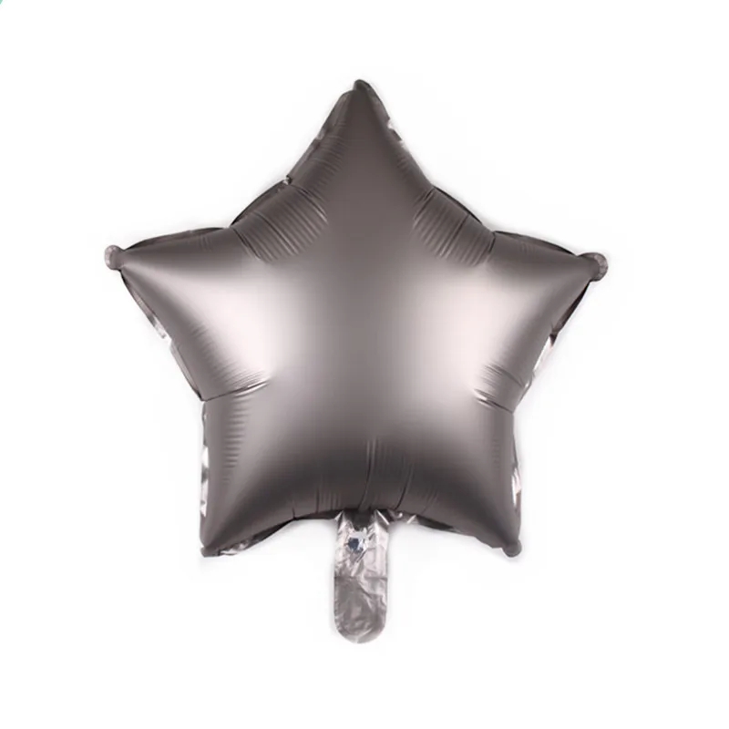 Metal Gray 18 дюймов Многоцветный Металлический Макарон Фольга звезда Алюминий шар Baby Shower праздничные декорации на свадьбу, вечеринку, день рождения макет воздушный шар - Цвет: Metal Gray