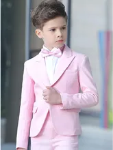 Slim Fit Pink Kid Suit Children Wedding Suits Custom Made Blazer Boys Tuxedo 2 Piece Jacket Pants Costume Homme (1)