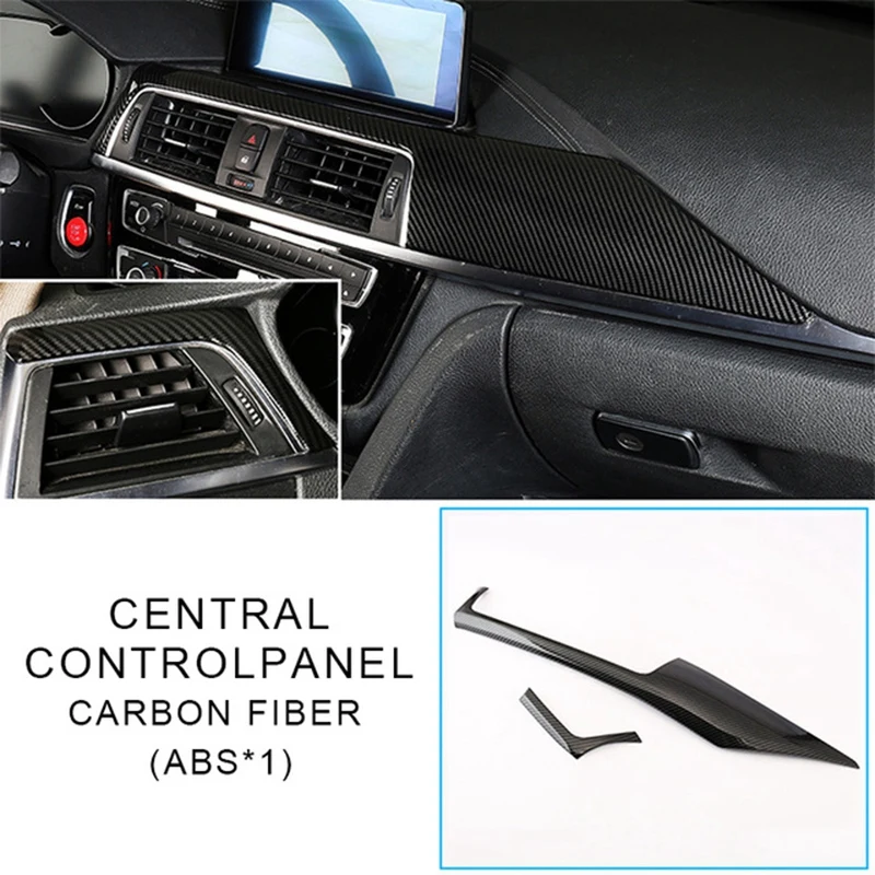 

Carbon Fiber Look Interior ABS Trim Center Control Panel Trim for BMW F30 F34 F32 F33 F36 2013-2018