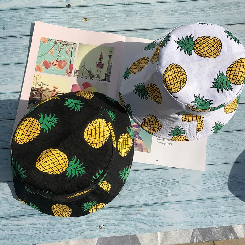 

New Panama Hawaii Bucket Hat Men Women k pop bob Outdoor Beach Sun Hat Yellow Banana fashion Fishing Fisherman Hat casquette