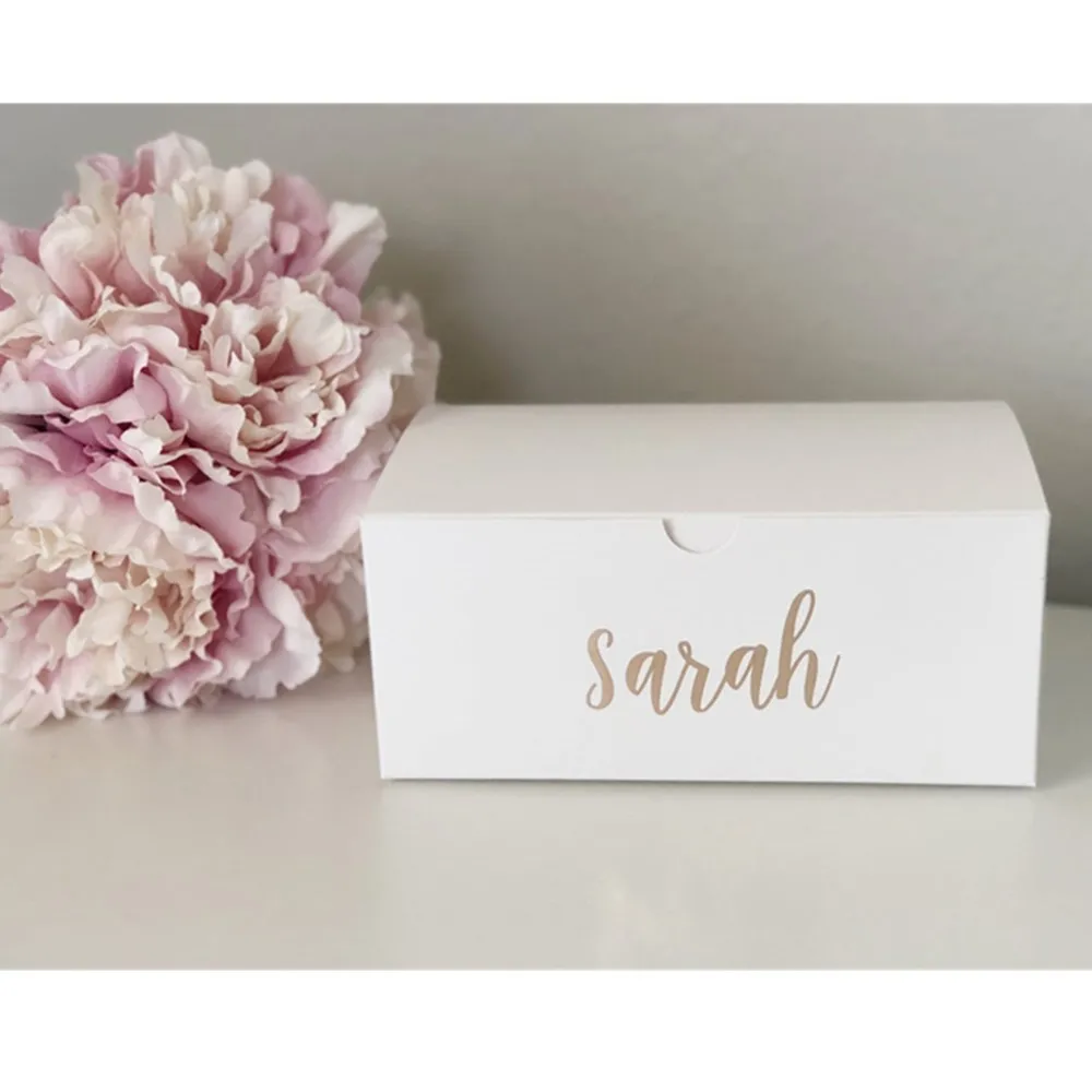 Bridesmaid Gift Box Rose Gold   Small Gift Box Champagne Flute Box Small Cutom White Wedding Gift Boxes
