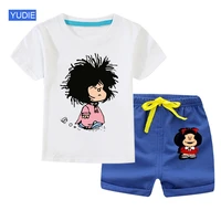2021 kids clothes toddler boys cartoon outfits baby girls summer tees suits 2 3 4 5years children clothing t shirt shorts diy