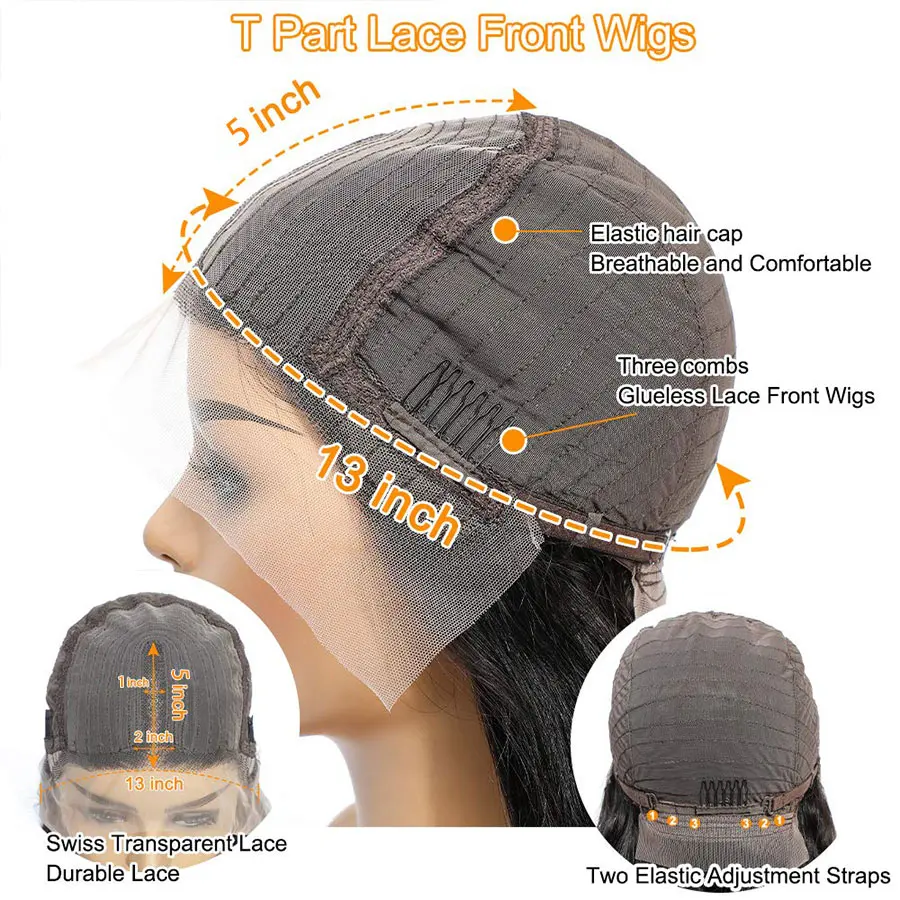 Парики из натуральных каштановых волос на фронтальной сетке волнистые