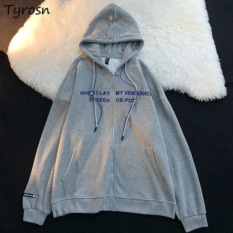 

Толстовки с капюшоном, женская одежда, подходящая ко всему дизайнерская свободная шикарная винтажная модная одежда в стиле хип-хоп в Корейс...