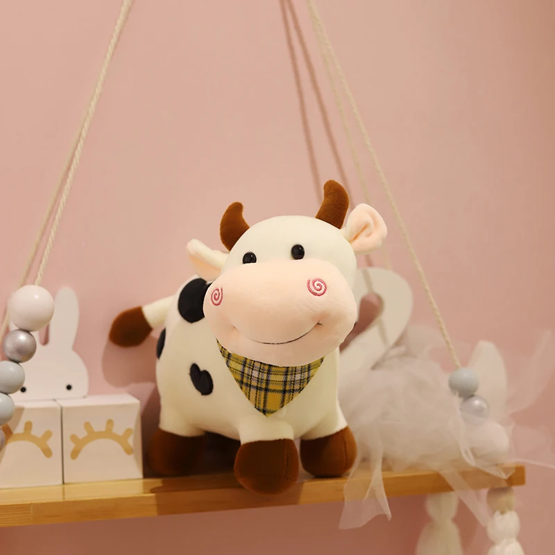 

25/30/40CM 2021 NEW Cow Plush Toy Soft Bull Animal Plush Toy Pillow Kawaii Cattle Doll Kids Birthday Gifts Baby Sleeping Pillows