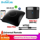 Универсальный Смарт-пульт дистанционного управления Broadlink RM4 PRO RM4 Mini WIFI IR RF смарт-пульт дистанционного управления Умный дом ler HTS2 работает с Alexa Google Home