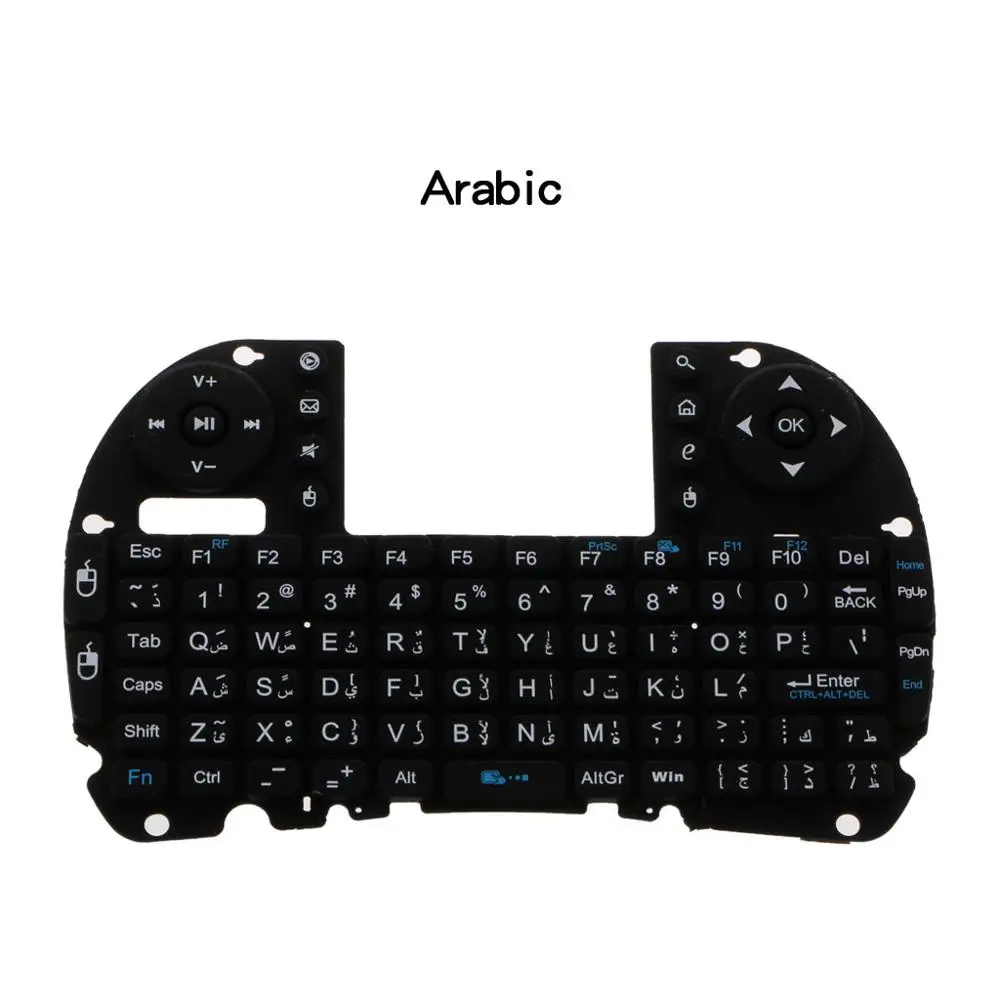 Arabic Русская i8 2,4 ГГц Беспроводная клавиатура Air mouse Touchpad для Android tv BOX PC 95AD - Цвет: Arabic